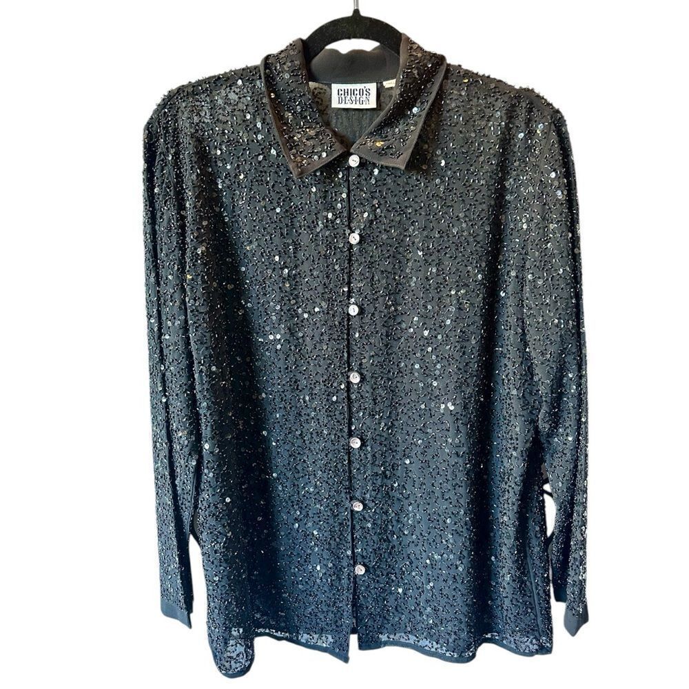 Chicos dazzling sparkle cardigan/top. Gorgeous statement piece for your event.